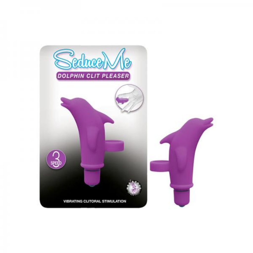 Seduce Me Dolphin Clit Pleaser - 3 Speed Waterproof - Purple