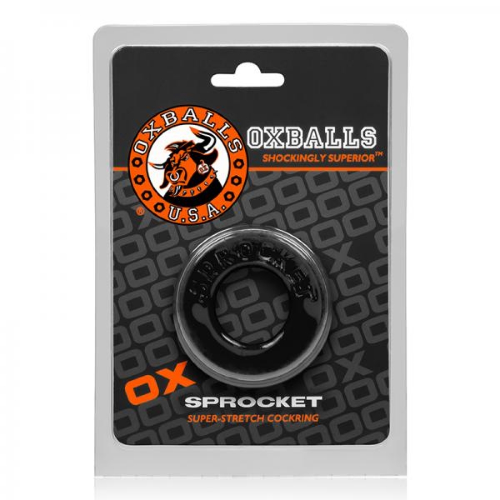 Oxballs Sprocket Cockring - Soft Touch Black Design