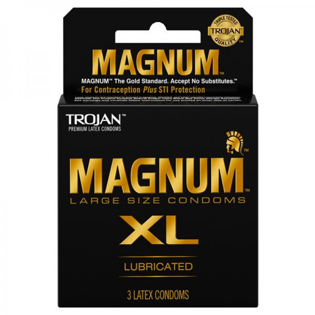 Trojan Magnum XL Latex Condoms - 3 Pack