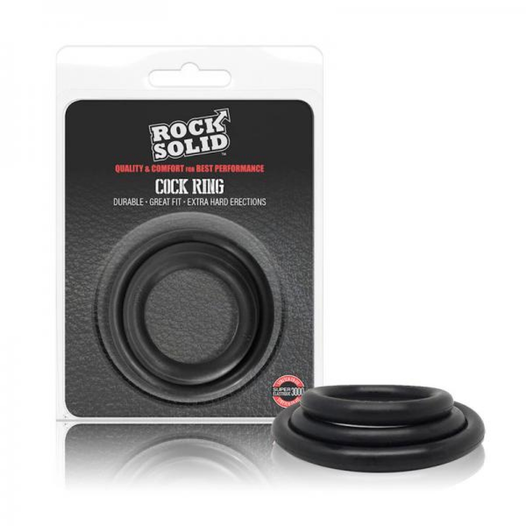 Rock Solid Tri-Pack Rubber Gasket - Black