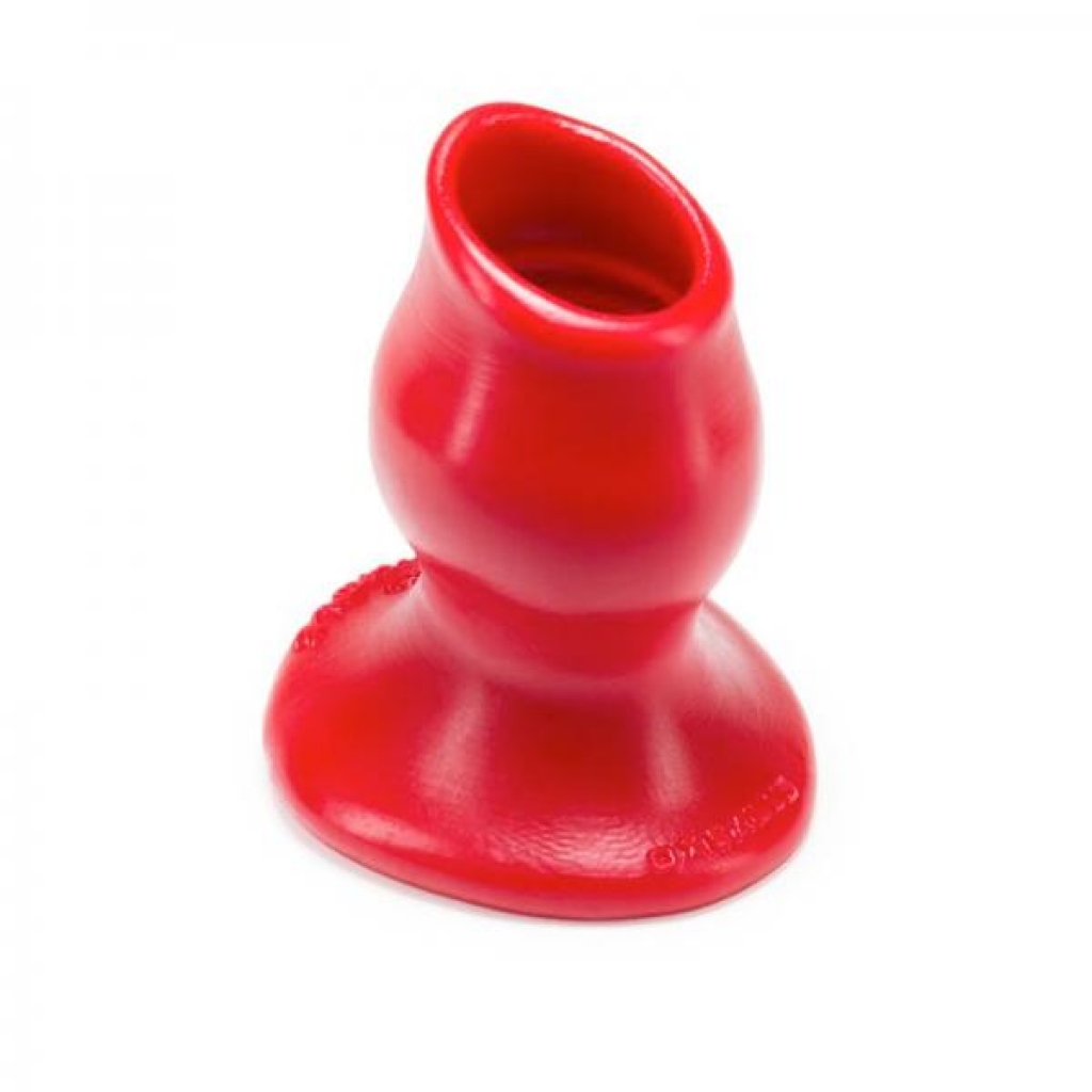 Oxballs Pighole-2 Hollow Plug - Medium Red