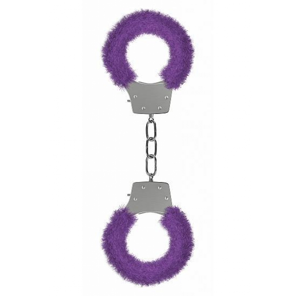 Ouch Pleasure Handcuffs - Furry Cuffs Purple