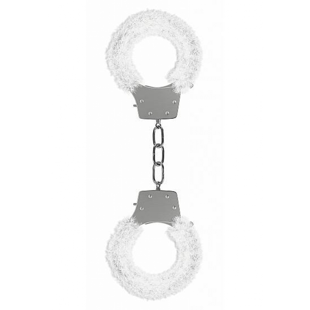 Ouch Pleasure Handcuffs - Furry Cuffs White