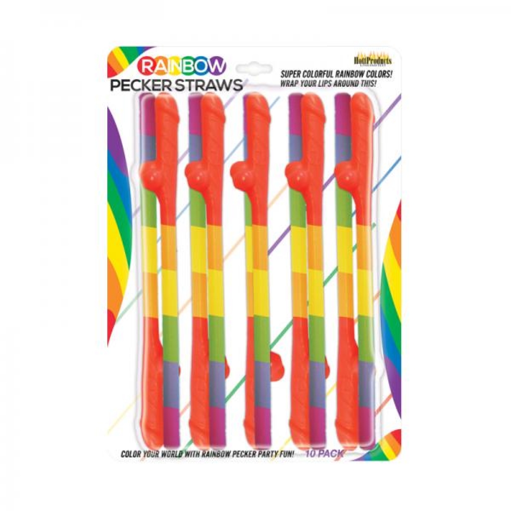 Rainbow Pecker Straws: Fun Party Essentials