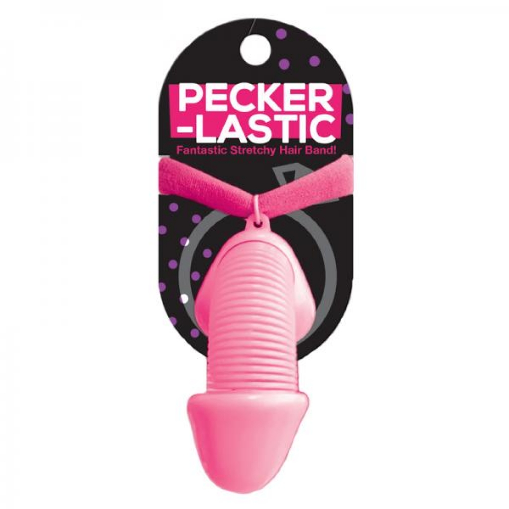 Pecker Lastick Novelty Hair Tie - Pink Fun