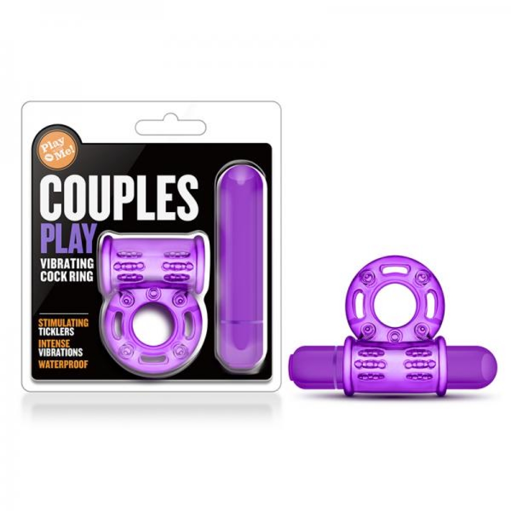 Play With Me Couples Play Vibrating Cockring - Purple