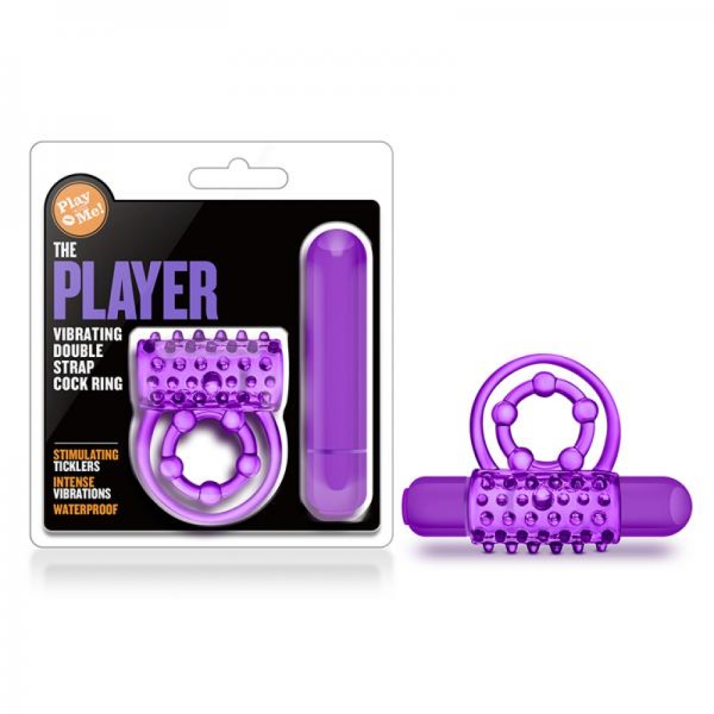 Play With Me - The Player Vibrating Double Strap Cockring - Purple