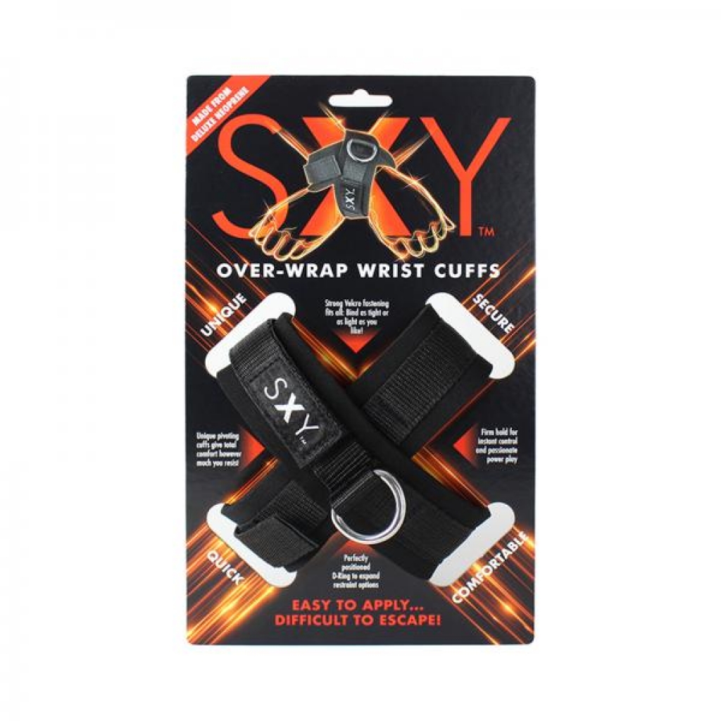 Sxy Perfectly Bound Deluxe Neoprene Cross Cuffs - Black