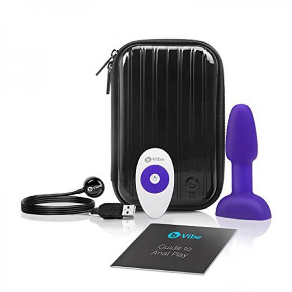 B-vibe Rimming Petite Purple - Rotating and Vibrating Plug