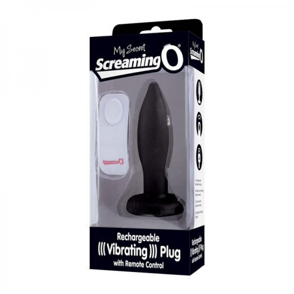 Screaming O My Secret Remote-Controlled Vibrating Plug - Black