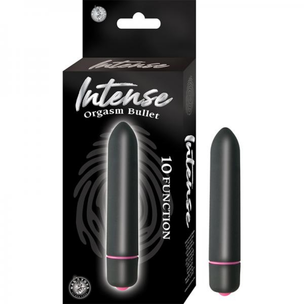 Intense Orgasm Bullet - 10 Function Waterproof - Black