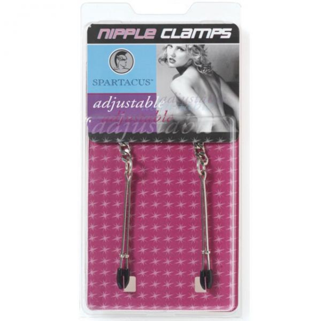 Spartacus Adjustable Tweezer Nipple Clamps - Silver