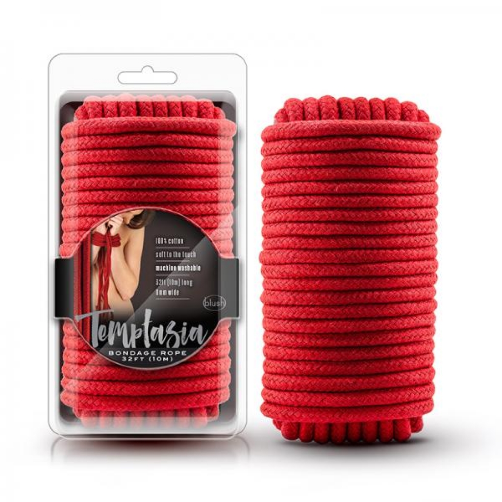 Temptasia Bondage Rope - 32 Feet - Red