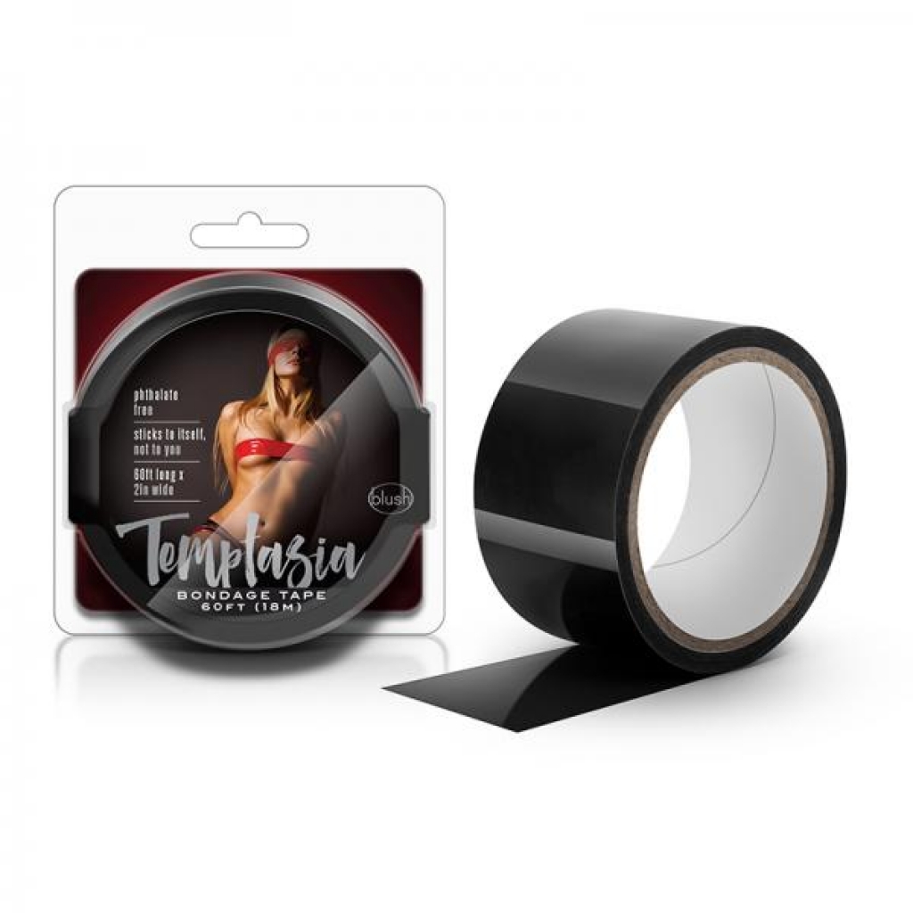 Temptasia Bondage Tape - 60 Feet - Black