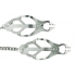 Endurance Butterfly Nipple Clamps with Jewel Chain Silver