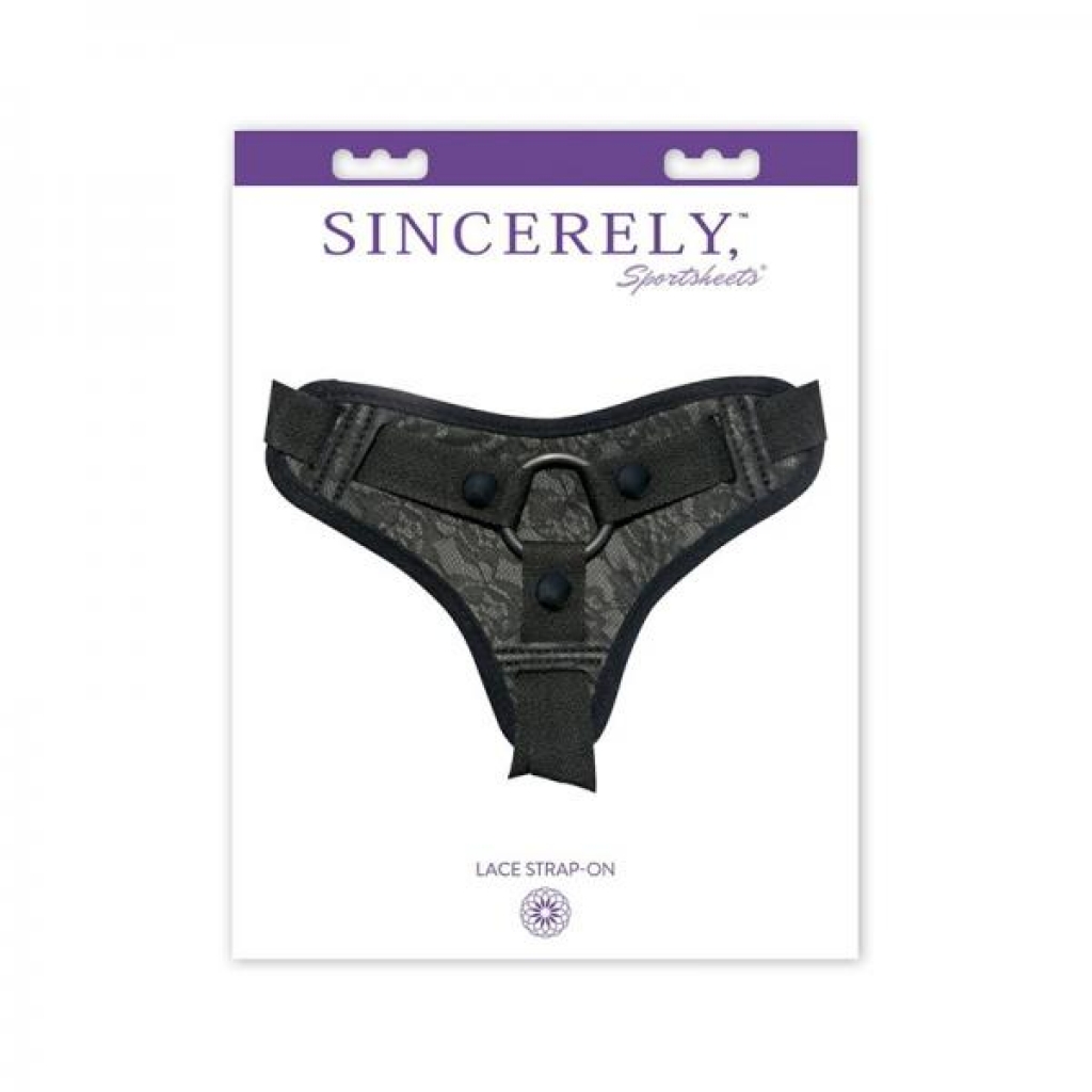 Sincerely, SS Lace Strap-on - Black