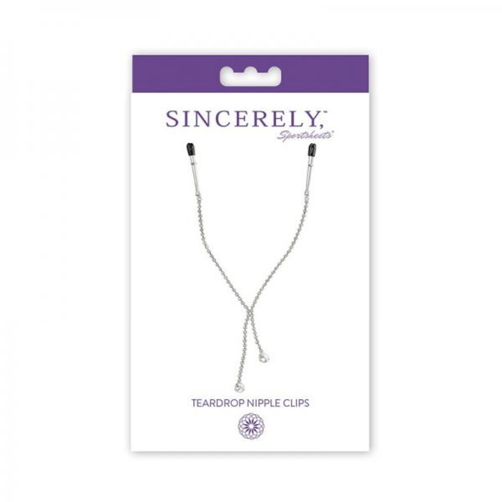 Sincerely, SS Teardrop Nipple Clips for Elegant Sensuality