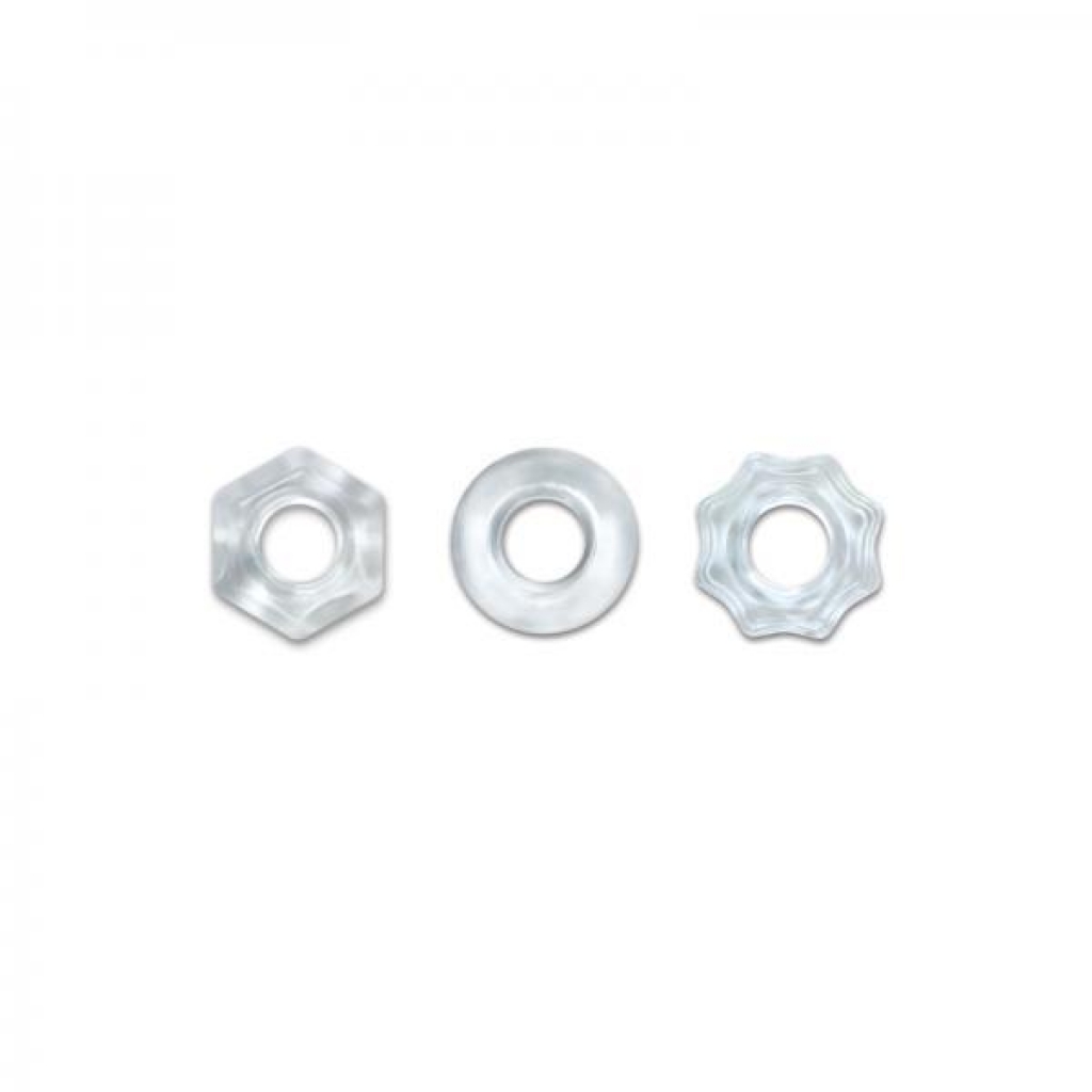 Renegade Chubbies 3-Pack Cock Rings - Clear