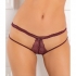 Rene Rofe Burgundy Dive Deep Open Back Panty - S/M