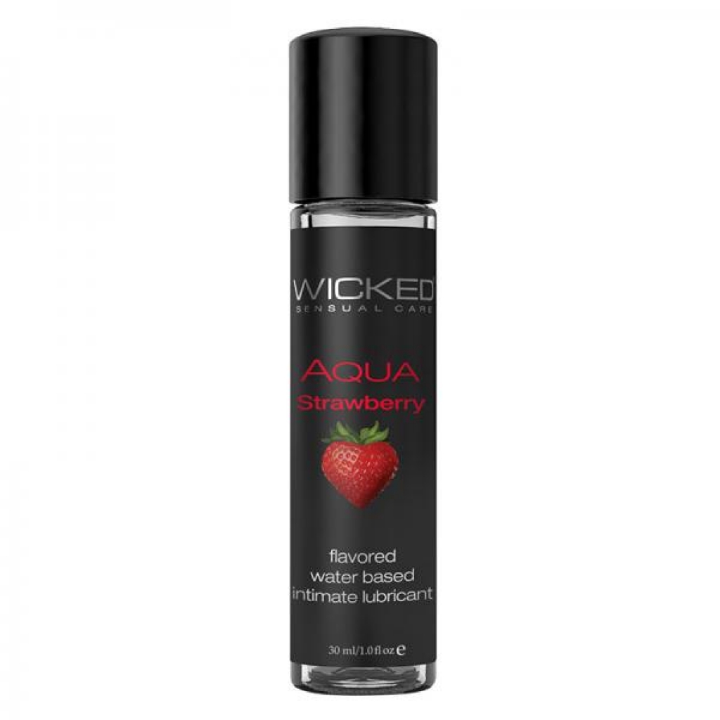 Wicked Aqua Strawberry Personal Lubricant - 1 oz