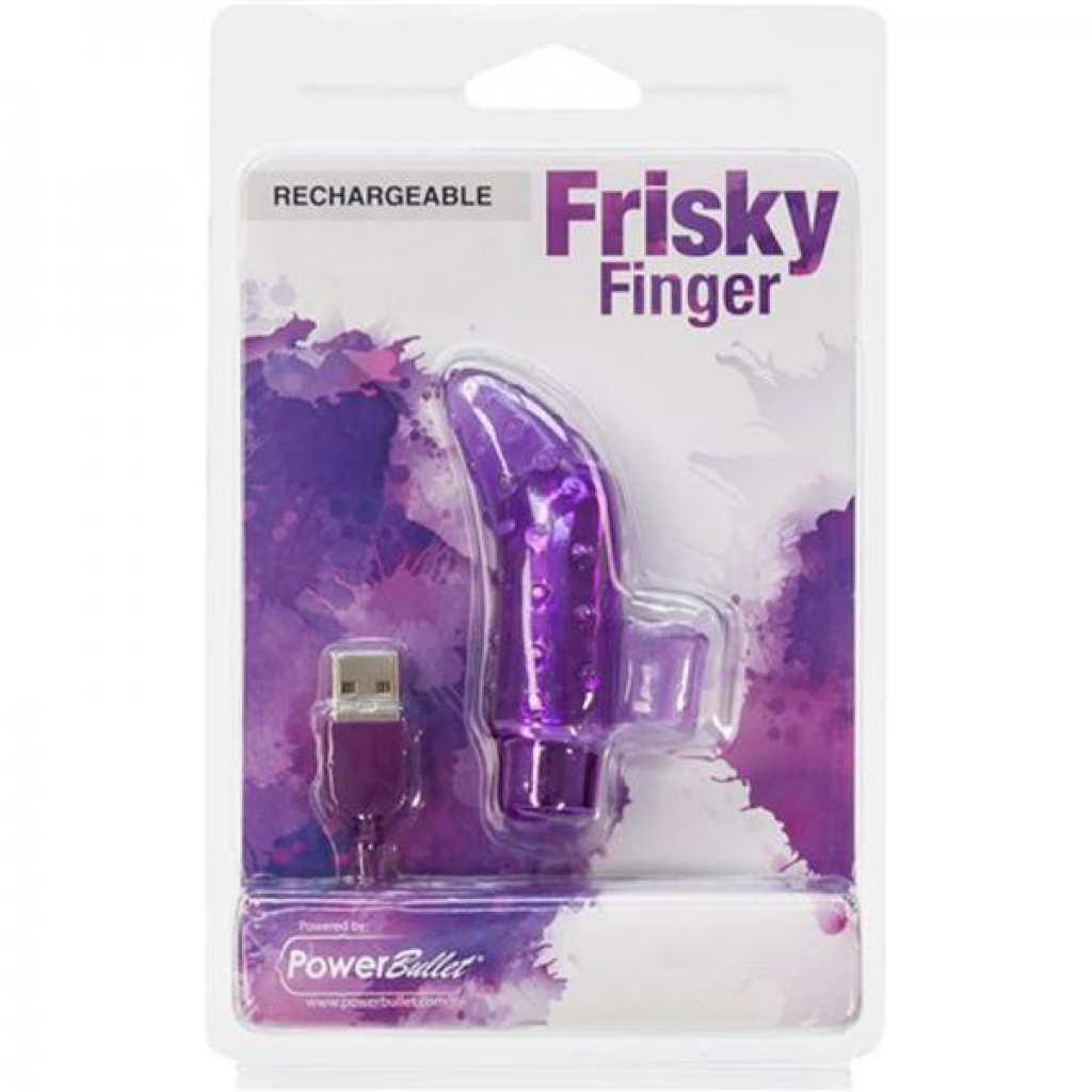 Frisky Finger Rechargeable Vibrator - Purple