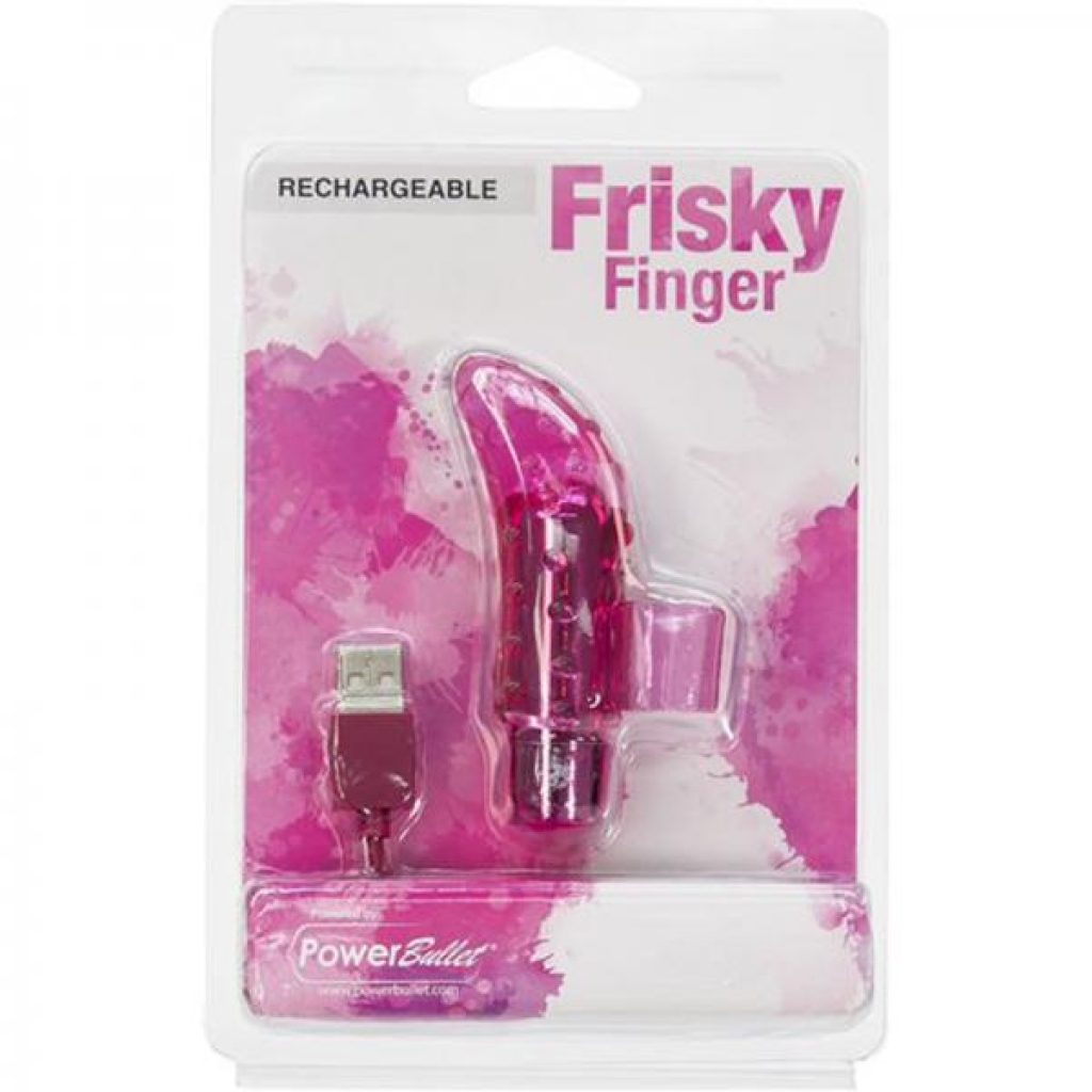 Frisky Finger Rechargeable Vibrator - Pink