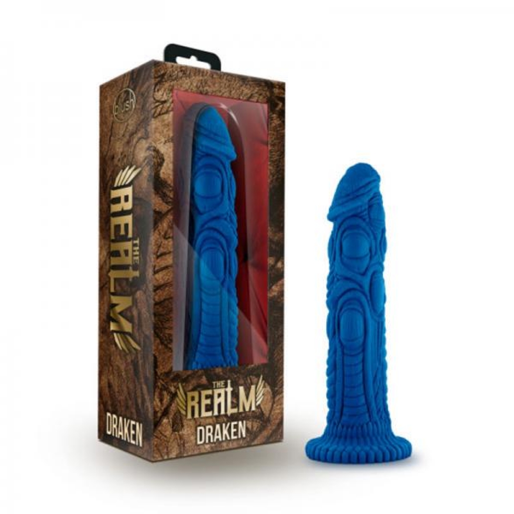 The Realm - Draken Lock-On Dildo - Vivid Blue