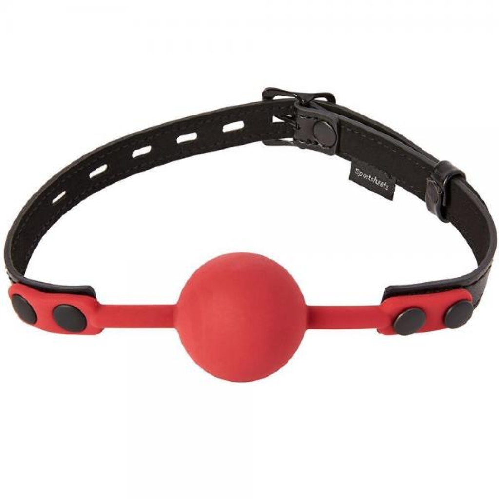 Sportsheets Saffron Ball Gag - Black & Red