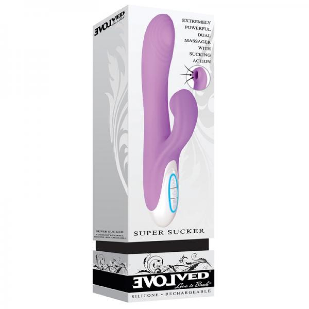 Evolved Rechargeable Super Sucker in Purple