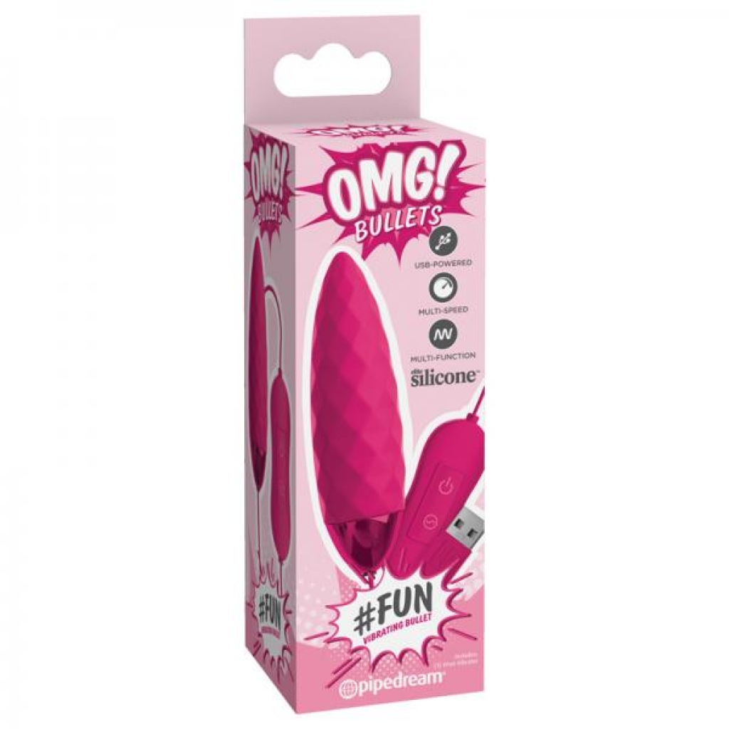 OMG! Bullets Fun Vibrating Bullet - Fuchsia Pink