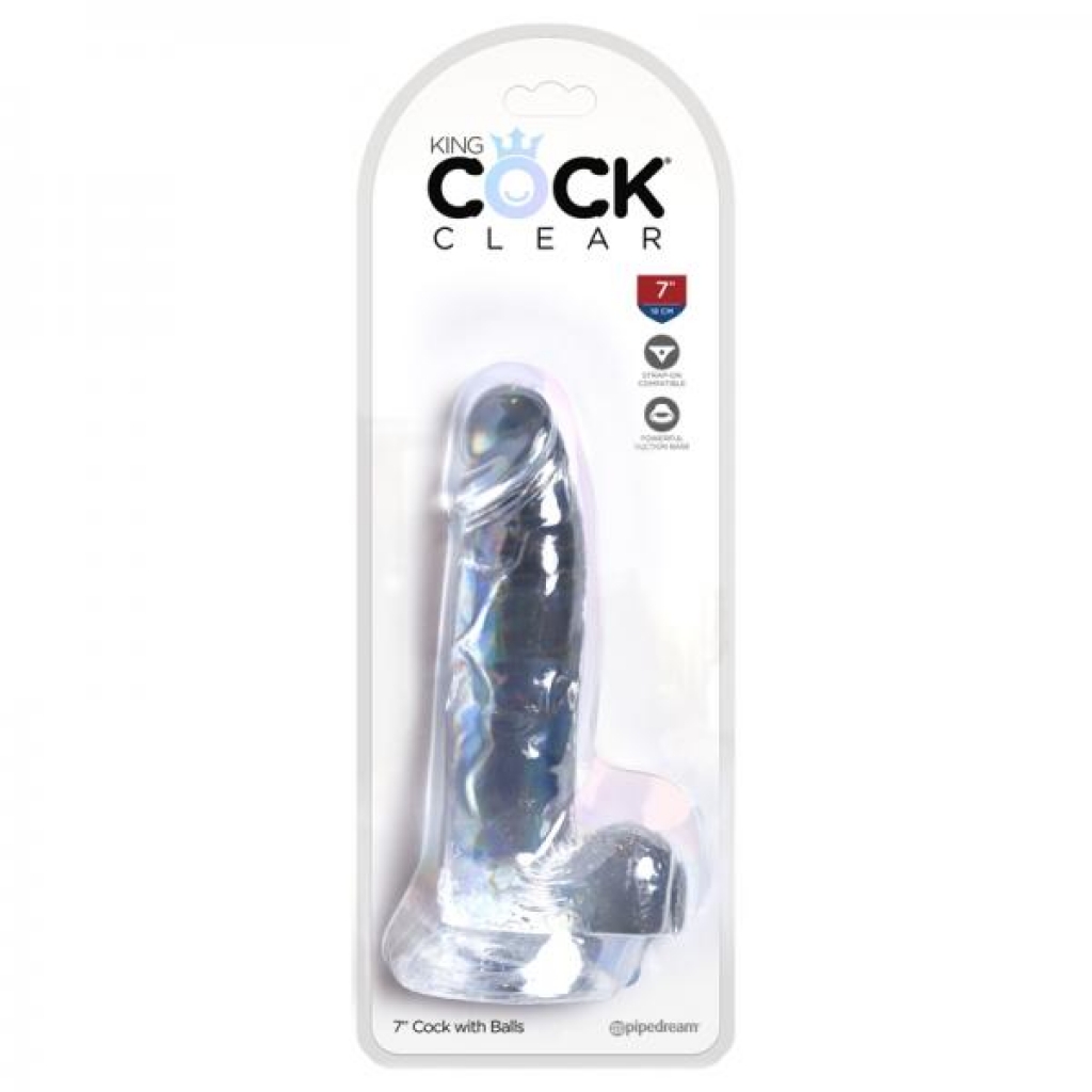 King Cock Clear 7-inch Cock With Balls