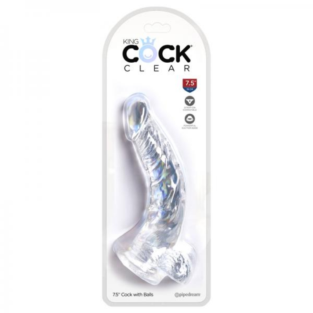 King Cock Clear 7.5-Inch Cock With Balls