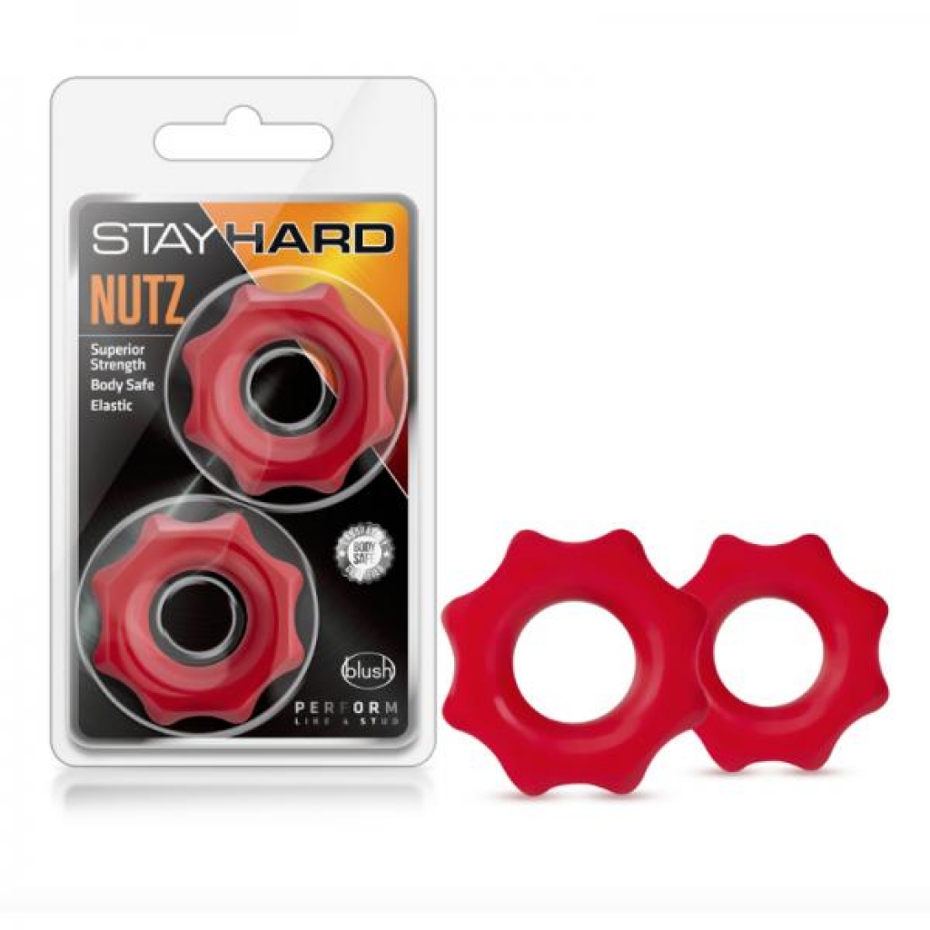 Stay Hard Cock Rings - Red 2-Pack