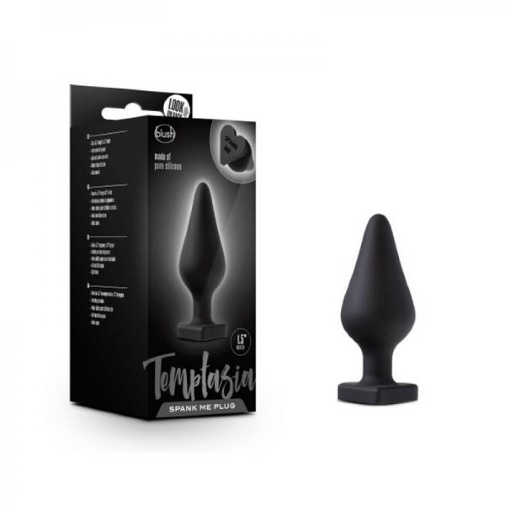 Temptasia Spank Me Butt Plug - Black (Small)