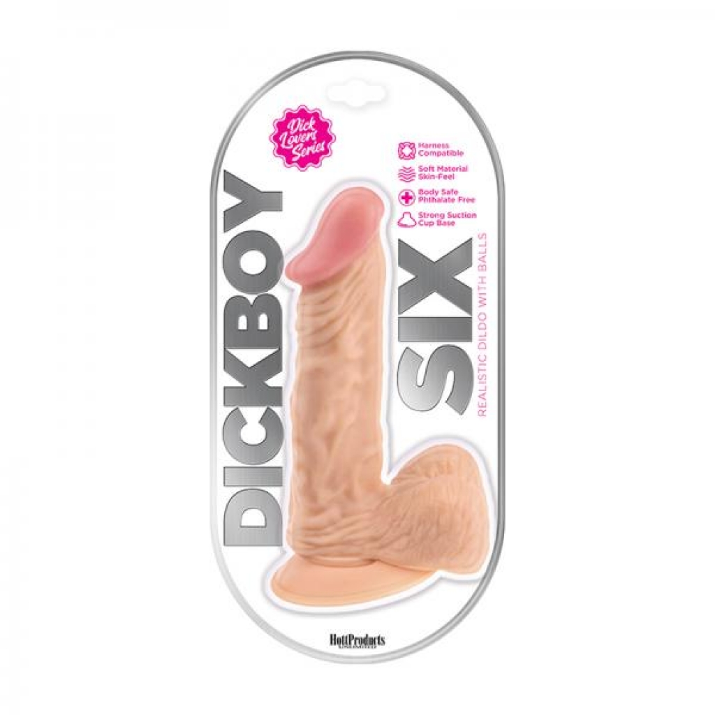 Dick Boy Realistic Dildo - 6 Inches Beige