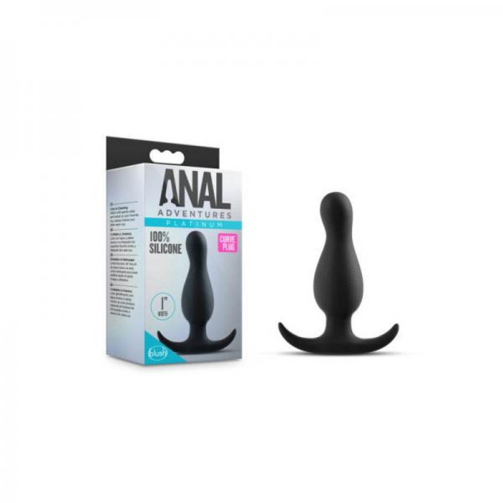 Anal Adventure - Platinum Curve Plug - Black