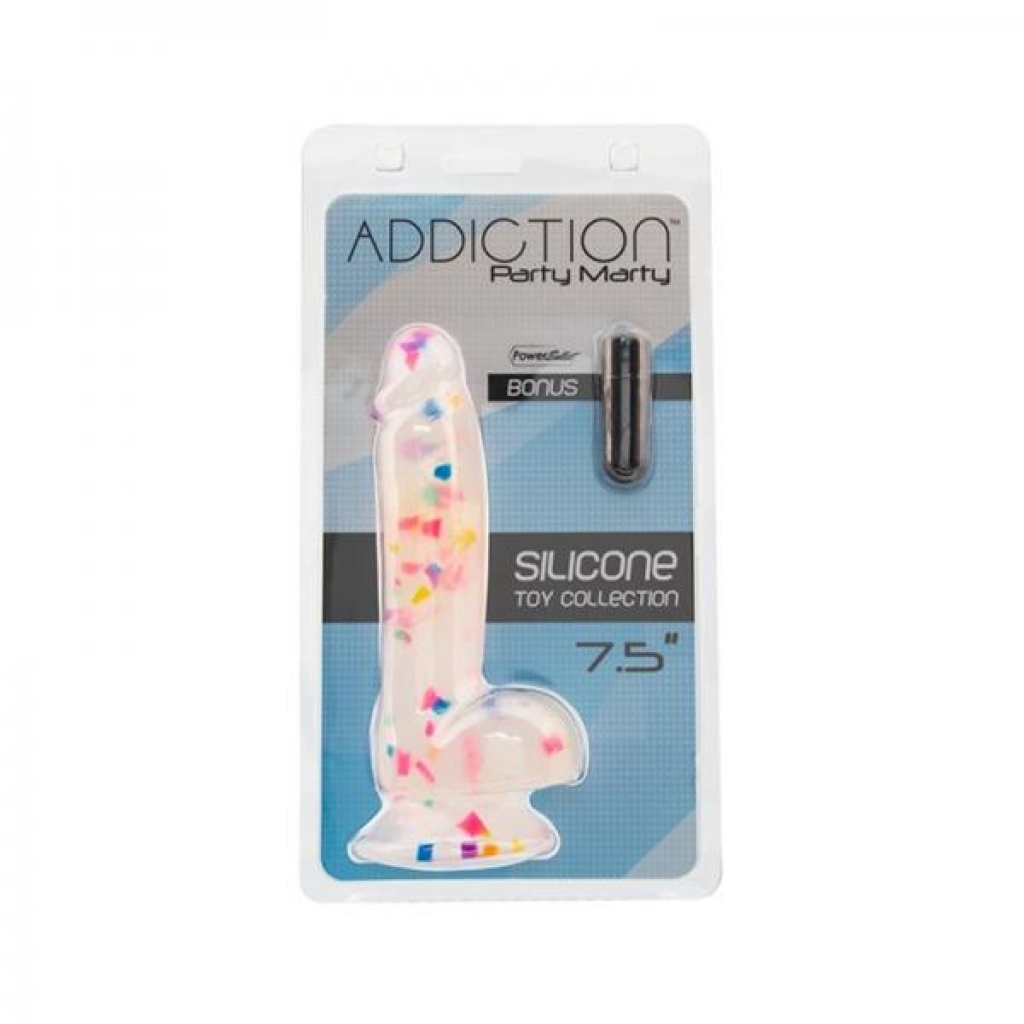 Addiction Confetti Dong 7.5in with Free Bullet