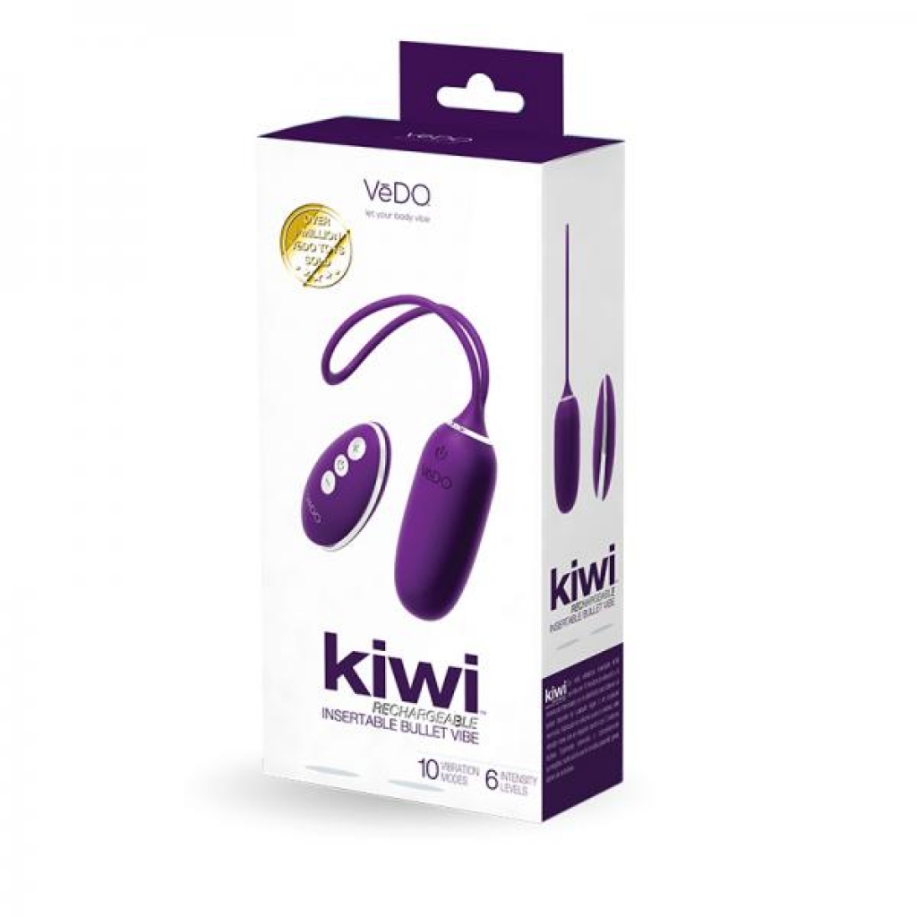 Vedo Kiwi Rechargeable Insertable Bullet - Deep Purple