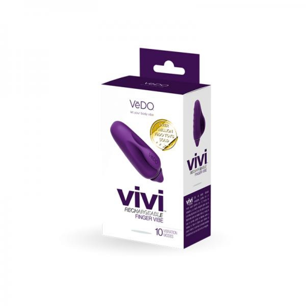 Vive Rechargeable Finger Vibe - Deep Purple