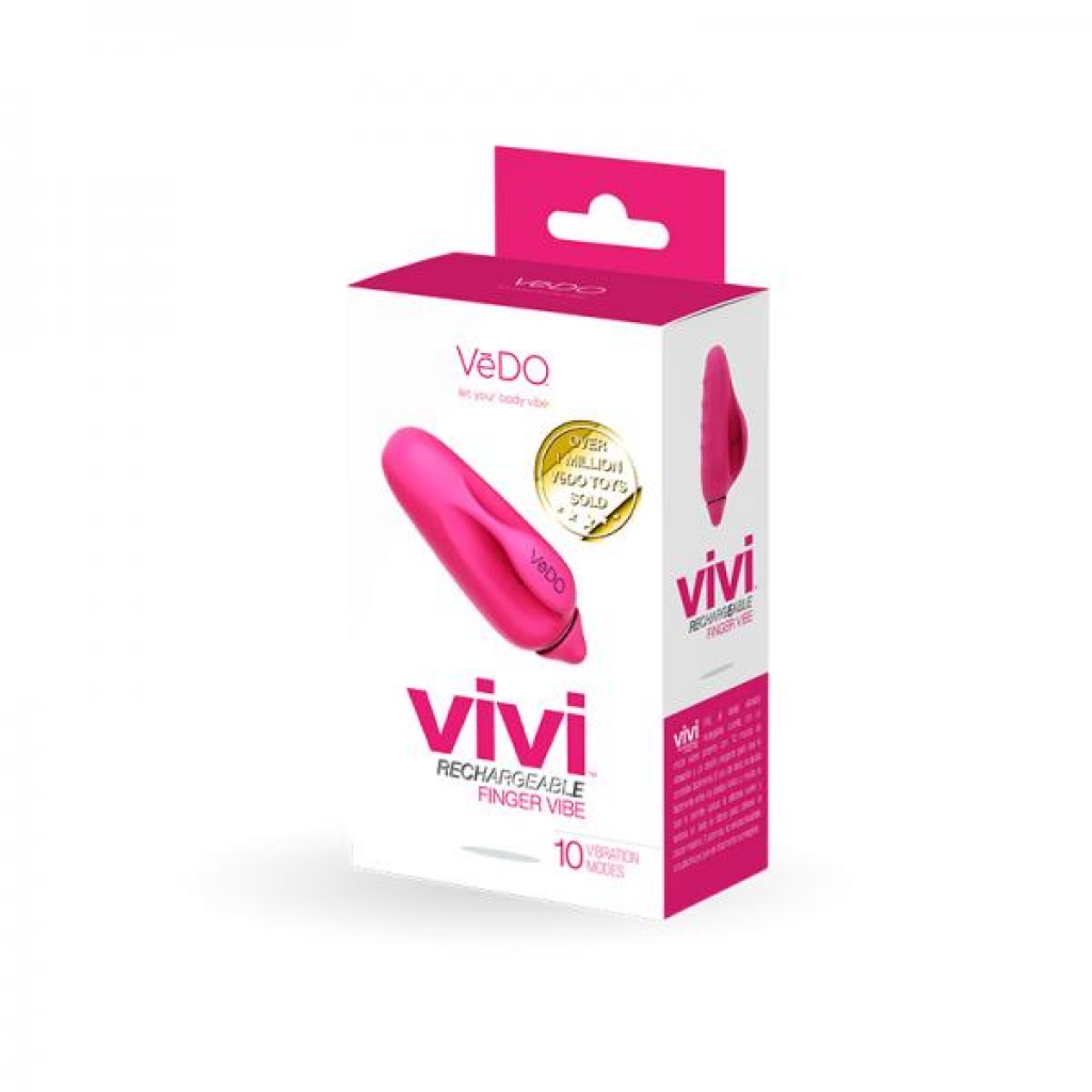 Vivi Rechargeable Finger Vibe - Foxy Pink