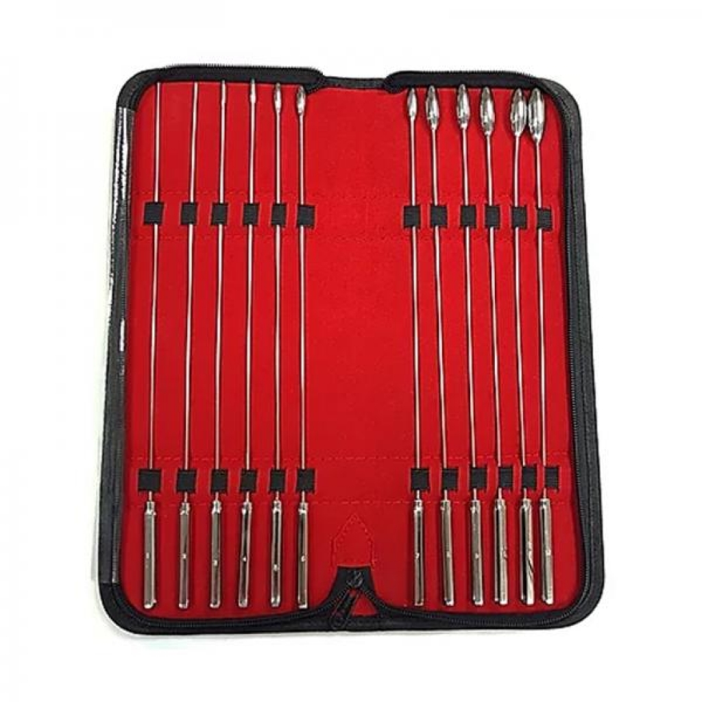 Stainless Steel 12-Piece Rosebud Urethral Sound Kit