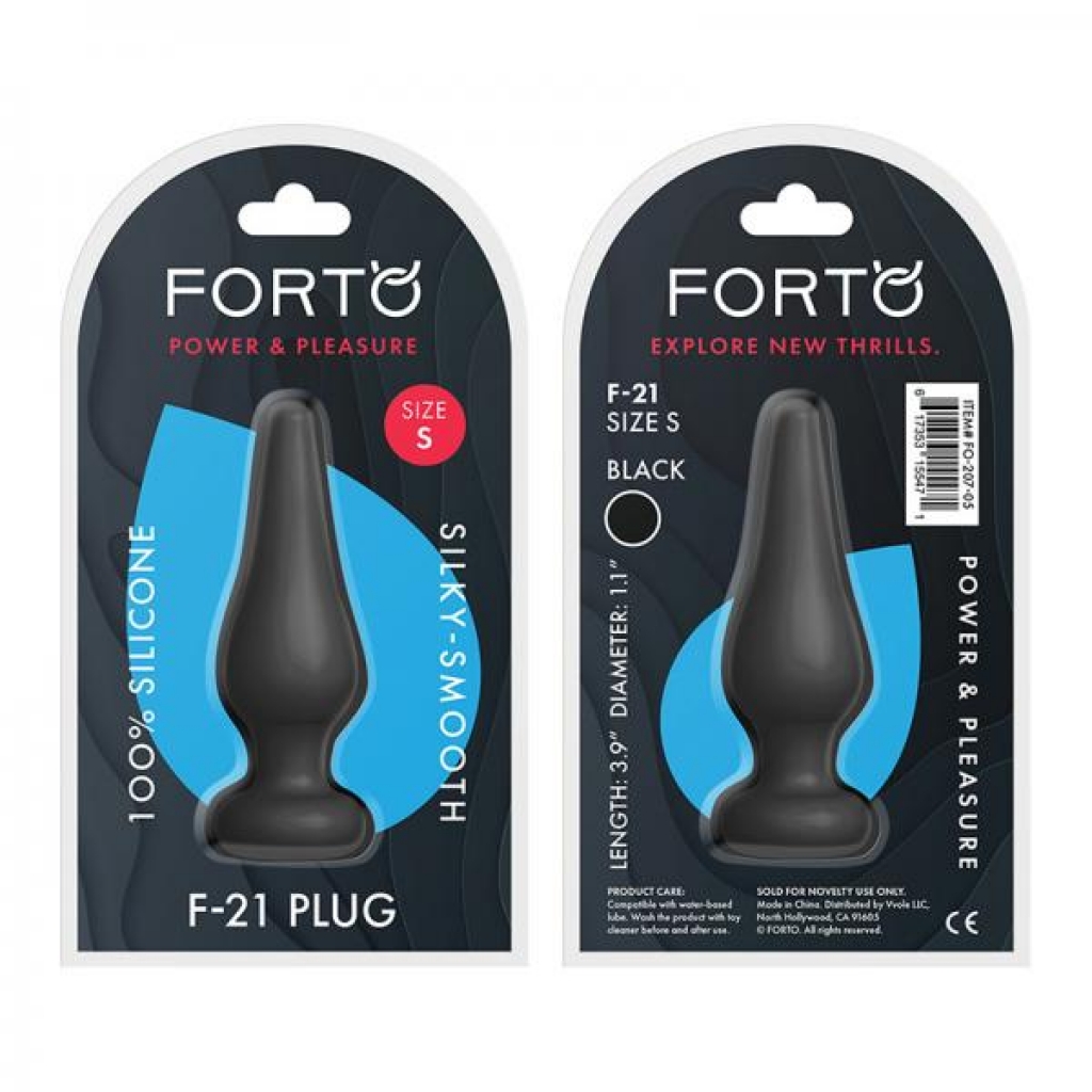 Forto F-21: Teardrop Small Black - Premium Silicone