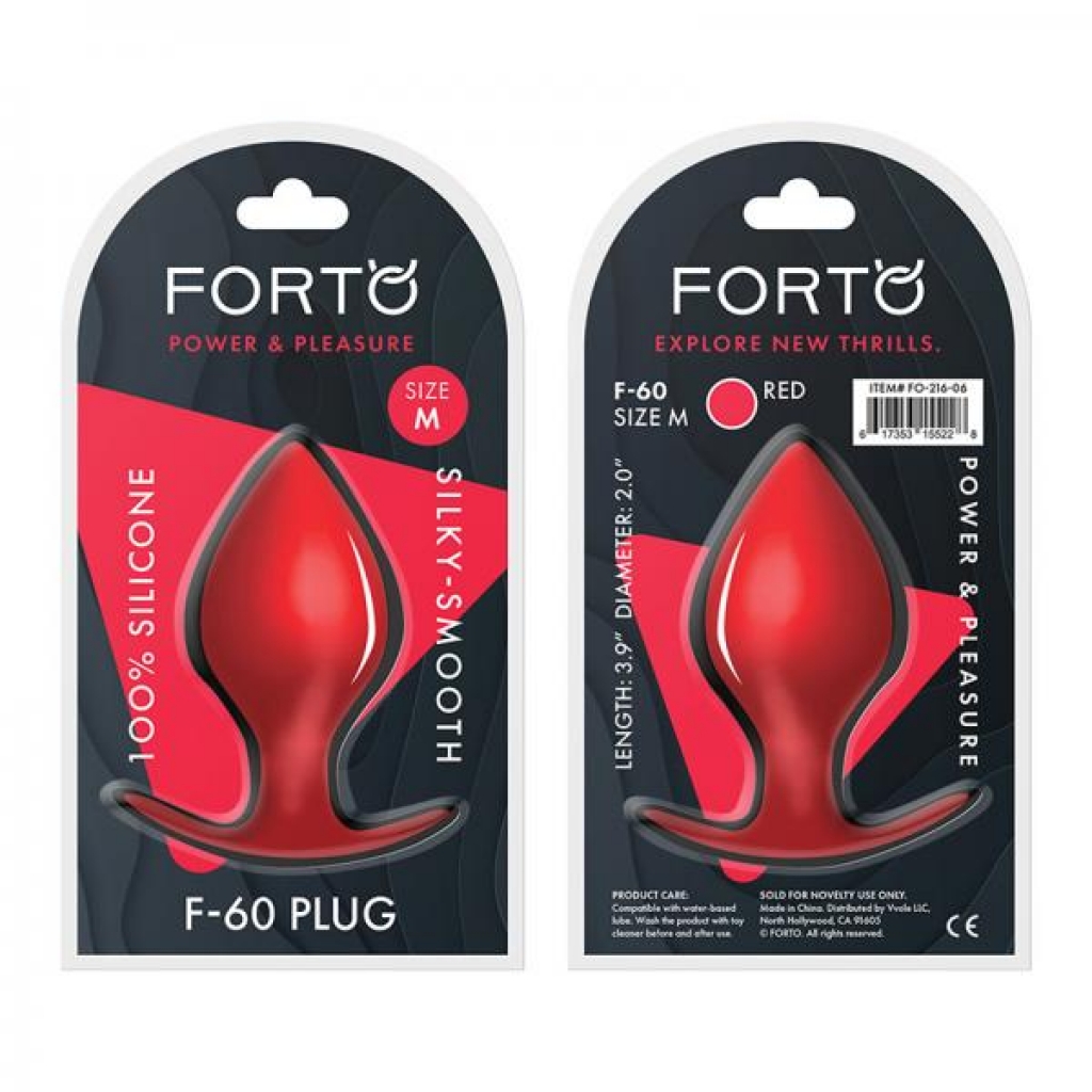 Forto F-60 Spade Anal Plug - Medium Red