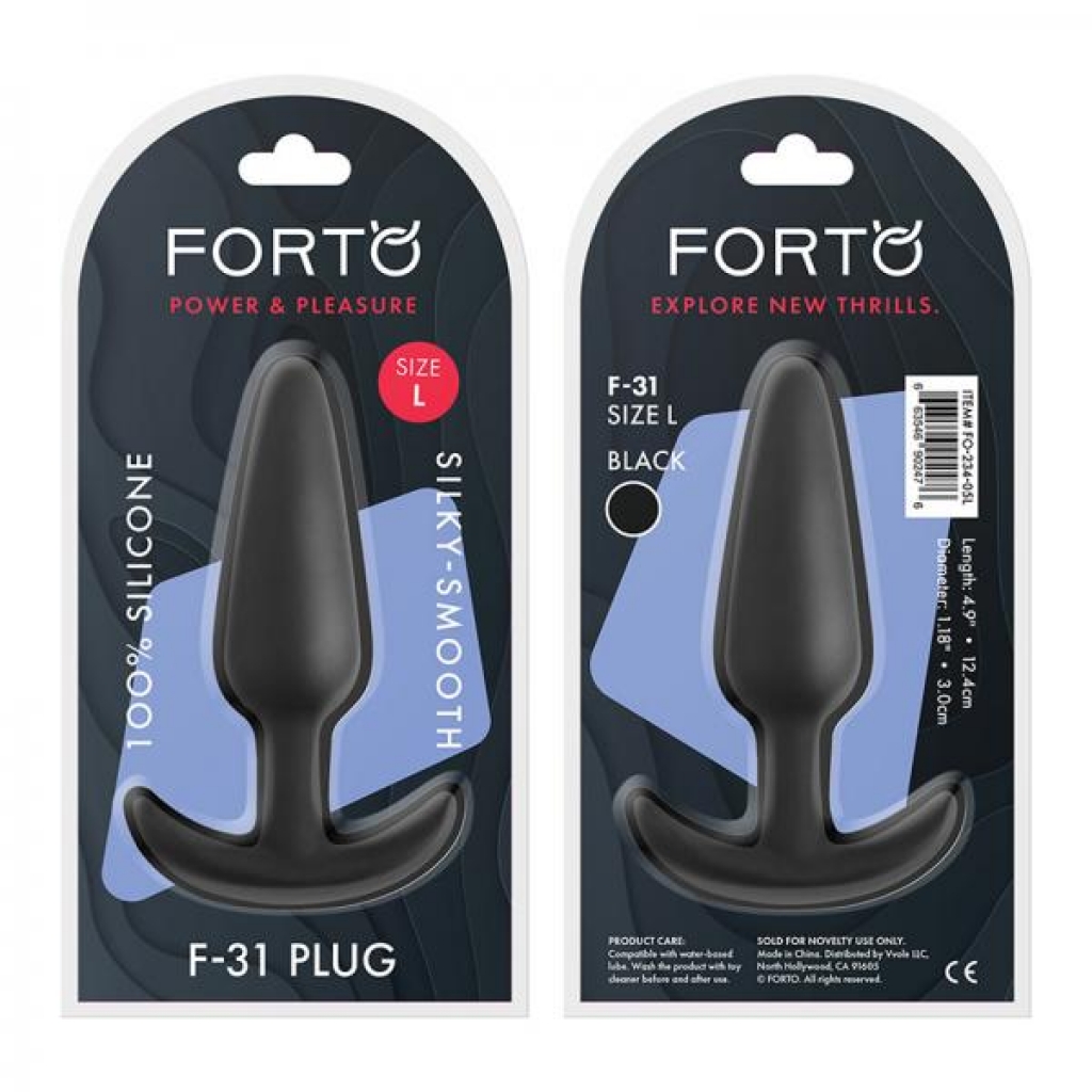 Forto F-31: 100% Silicone Plug - Large Black