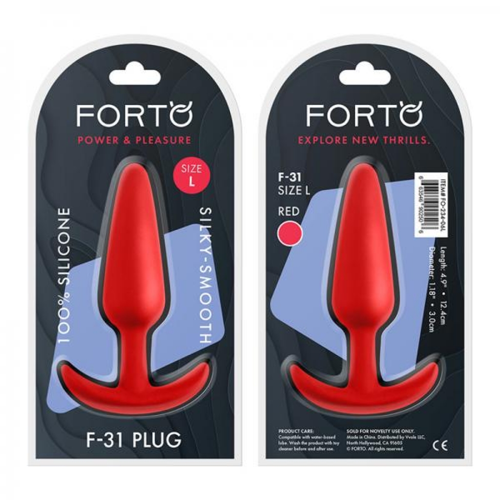 Forto F-31: 100% Silicone Plug - Large Red