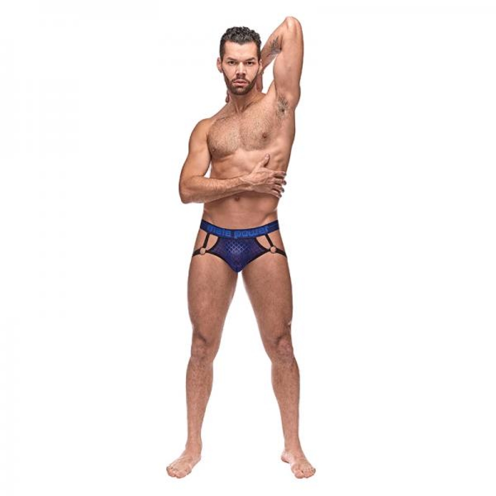 MP Diamond Mesh Jock Ring - Navy L/XL