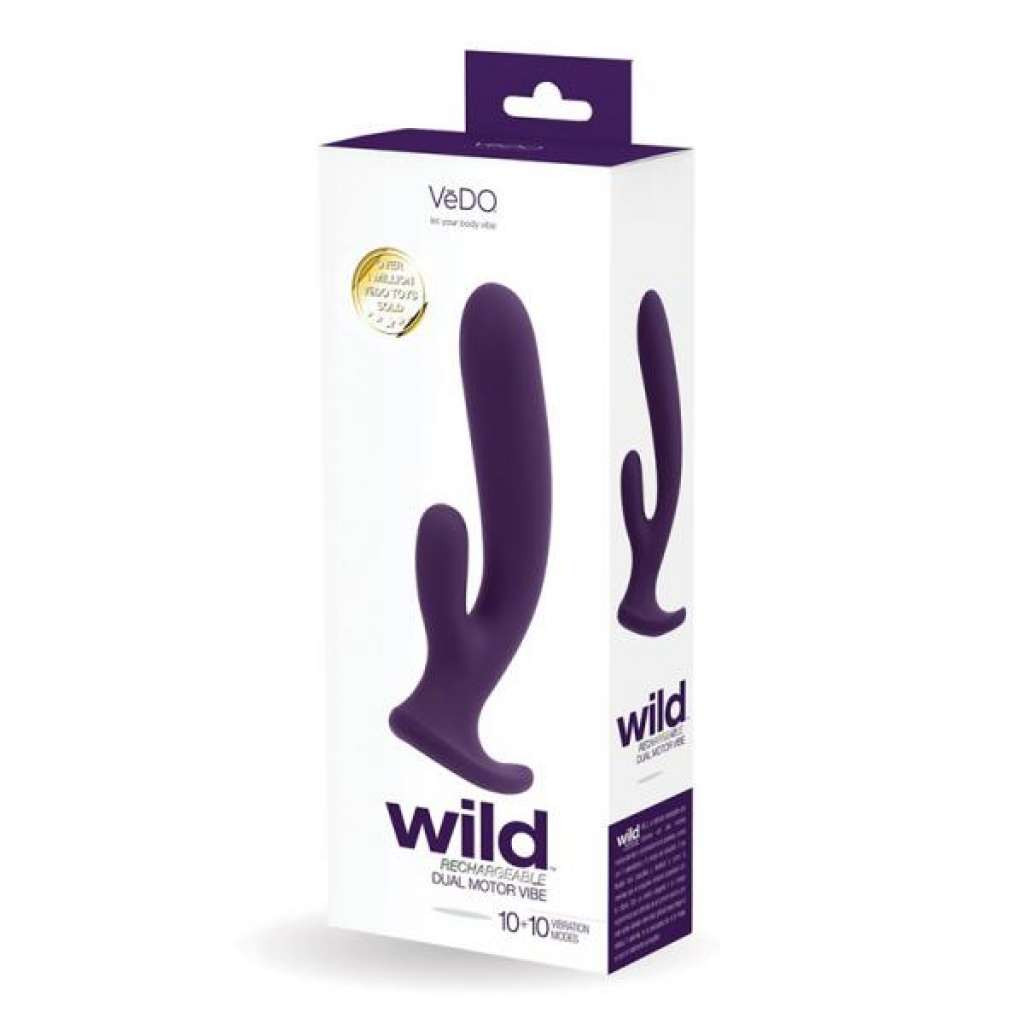 Vedo Wild Rechargeable Dual Vibe in Purple