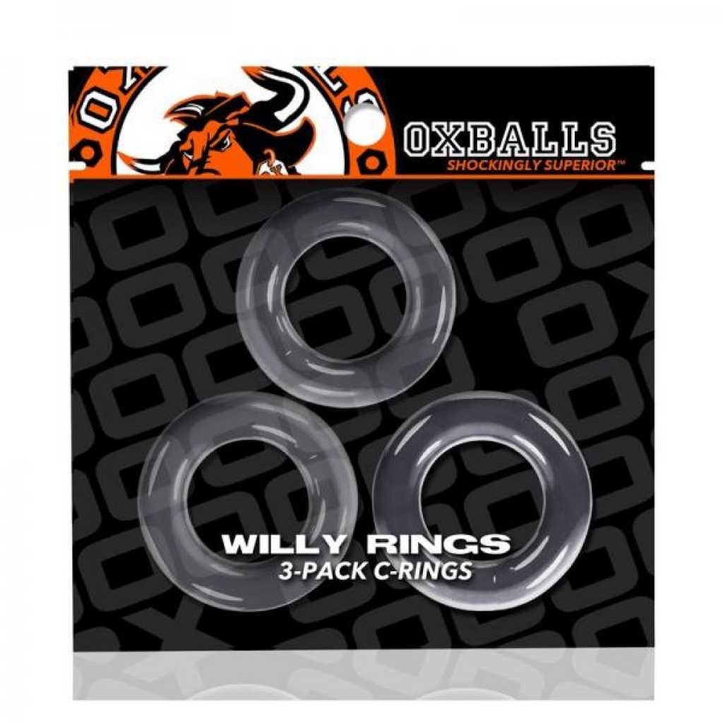 Oxballs Willy Rings - 3-Pack Cockrings in Clear