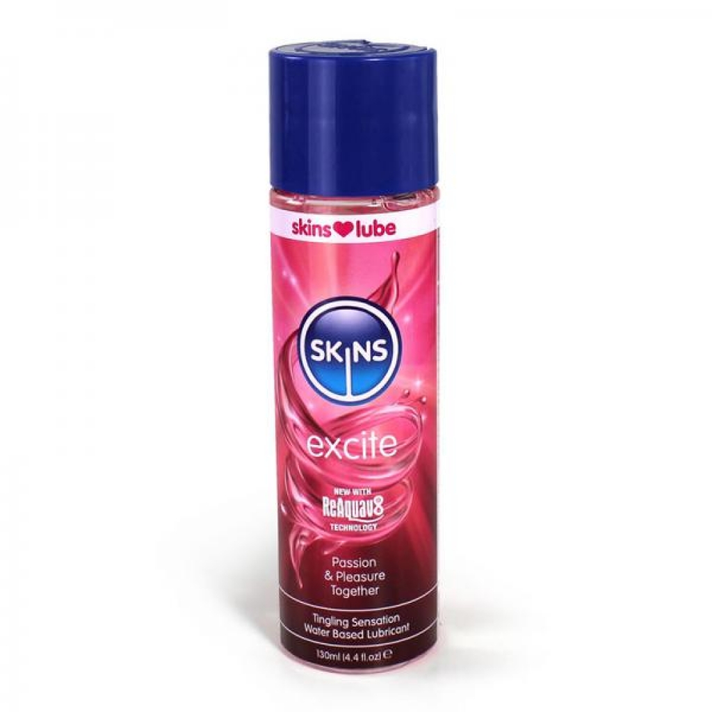 Skins Excite Tingling Water-based Lubricant - 4 Oz.