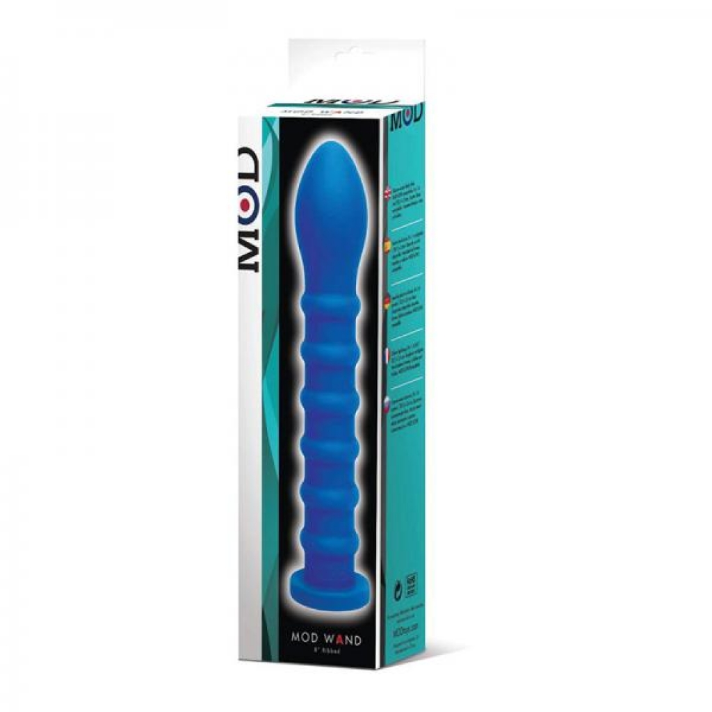 Mod Wand Silicone - Ribbed - Blue